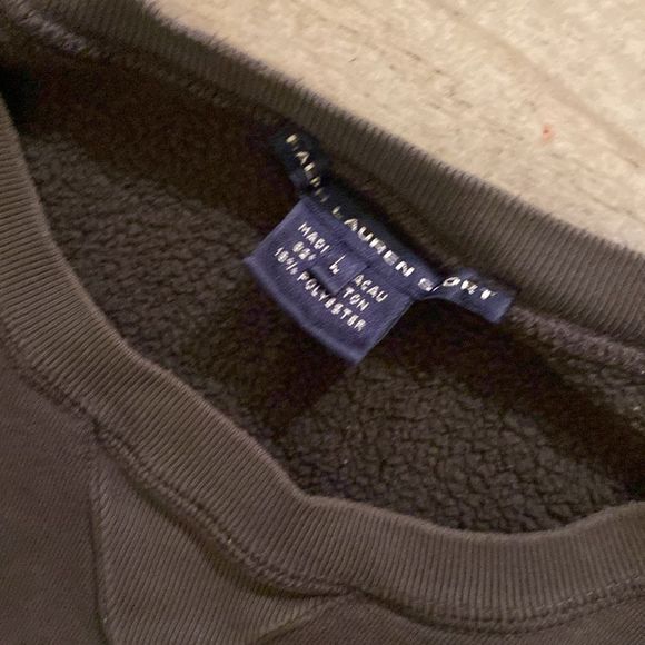 Ralph Lauren Deep Charcoal/Navy Crew Neck Sweatshirt Size Large - Picture 2 of 5